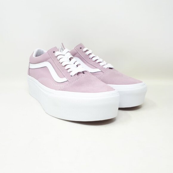 Vans Old Skool Stackform Platform Shoe Sneaker Lilac Purple Womens US Size NEW - Picture 4 of 11